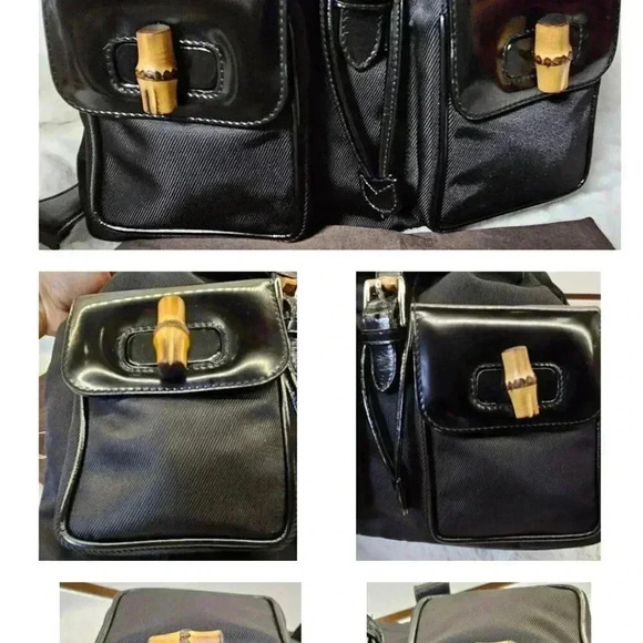 Gucci Bamboo Drawstring  Nylon Backpack - Picture 9 of 16